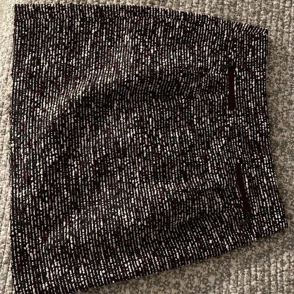 Loft tweed burgundy skirt